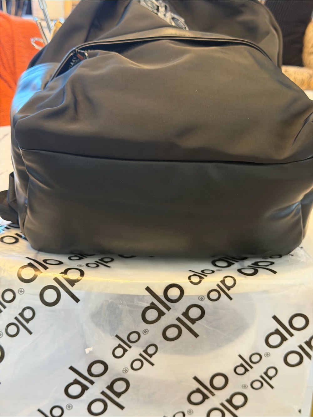 ALO Yoga Black Everyday Backpack with Front Zip Pocket - Picture 14 of 15